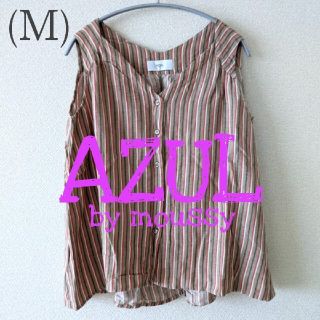 アズールバイマウジー(AZUL by moussy)のAZUL マルチストライプ ノースリーブブラウス(シャツ/ブラウス(半袖/袖なし))