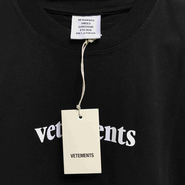 正規新品 20SS VETEMENTS ヴェトモン ビッグタグ ロゴ Tシャツ | www