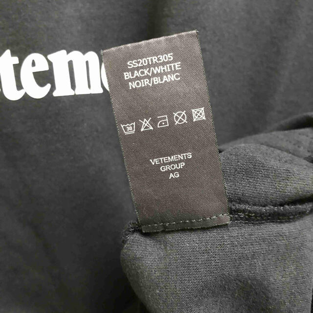 ヴェトモン  19AW  UAH20TR611 フロントロゴパッチTシャツ メンズ XS