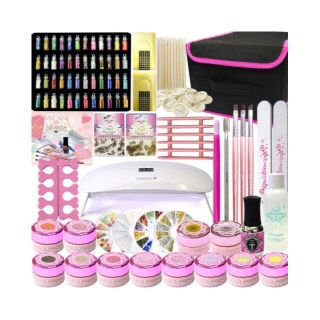 Nail Recipe ジェルネイルキット LEDライト 10色 (Cセット)(ネイル用品)