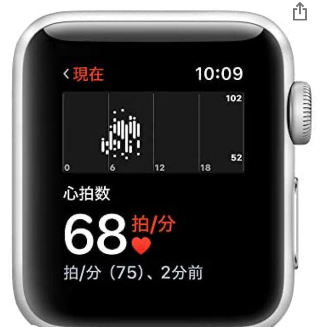 Apple Watch(アップルウォッチ)のApple WatchSeries3(GPSモデル)38mmシルバーアルミケース レディースのファッション小物(腕時計)の商品写真