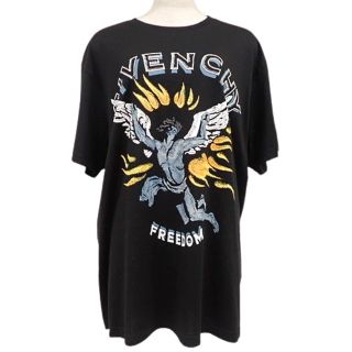 ジバンシィ(GIVENCHY)のジバンシー イカロスプリント Tシャツ 黒 青  40800077605(Tシャツ/カットソー(半袖/袖なし))