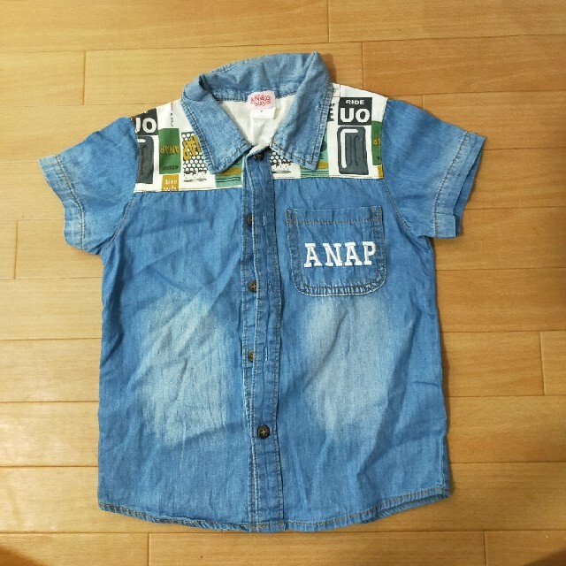 ANAP Kids(アナップキッズ)のアナップキッズ　110 半袖シャツ キッズ/ベビー/マタニティのキッズ服男の子用(90cm~)(Tシャツ/カットソー)の商品写真