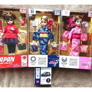 タカラトミー(Takara Tomy)の東京2020 オリンピックリカちゃん 3点&トミカセット/新品・未開封(ぬいぐるみ/人形)