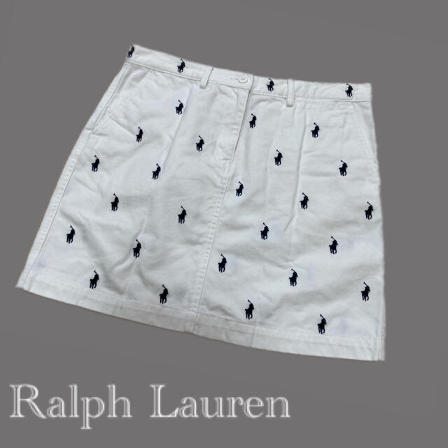 Ralph Lauren(ラルフローレン)のラルフローレンスポーツ ミニスカート 白 レディースのスカート(ミニスカート)の商品写真