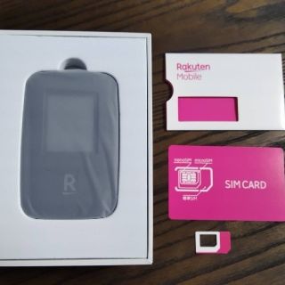 ラクテン(Rakuten)の【おまけ 標準SIMカバー】新品・楽天 WiFi Pocket ブラック(その他)