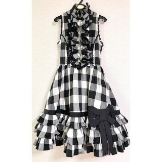 アンジェリックプリティー(Angelic Pretty)のギンガムフリルノースリーブワンピース(ひざ丈ワンピース)