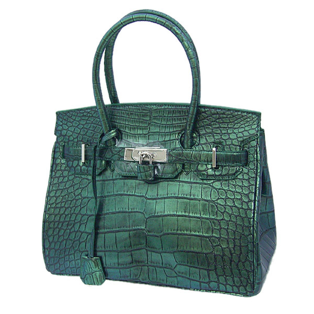 Crocodile - クロコダイル YB-2103 ハンドバッグ グリーン  CROCODILE サイズ35 クロコ
