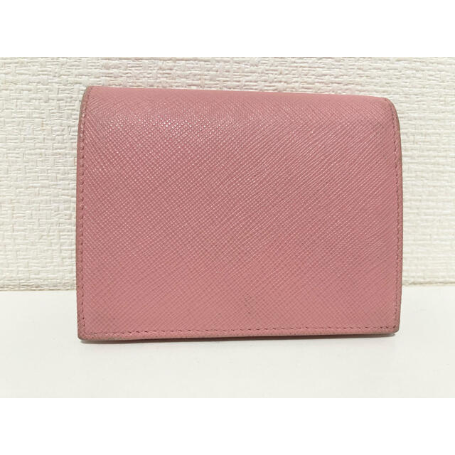 PRADA(プラダ)のPRADA プラダ 二つ折り 財布 ピンク PETALO 1MV204 中古 レディースのファッション小物(財布)の商品写真