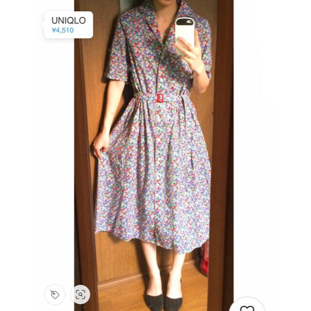 UNIQLO(ユニクロ)の【ユニクロ × INES DE LA FRESSANGE】花柄 ワンピース レディースのワンピース(ロングワンピース/マキシワンピース)の商品写真