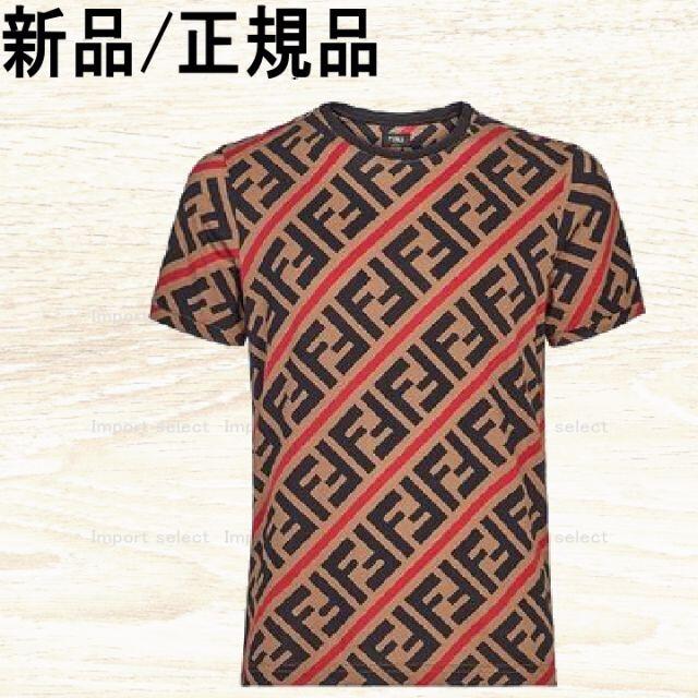 FENDI(フェンディ)の●新品/正規品● FENDI FFモチーフ 斜ストライプ Tシャツ メンズのトップス(Tシャツ/カットソー(半袖/袖なし))の商品写真