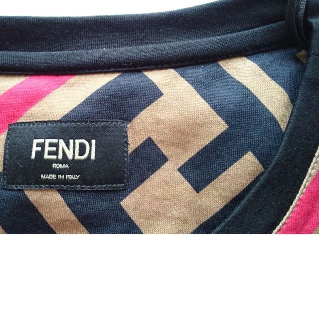 FENDI(フェンディ)の●新品/正規品● FENDI FFモチーフ 斜ストライプ Tシャツ メンズのトップス(Tシャツ/カットソー(半袖/袖なし))の商品写真