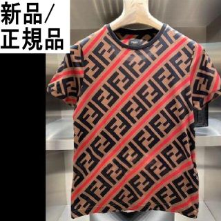 フェンディ(FENDI)の●新品/正規品● FENDI FFモチーフ 斜ストライプ Tシャツ(Tシャツ/カットソー(半袖/袖なし))