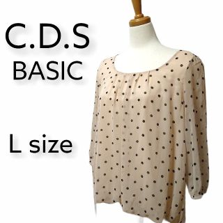 シーディーエスベーシック(C.D.S BASIC)の【ボラへ♡様】C.D.Sベーシック ドットブラウス(シャツ/ブラウス(長袖/七分))