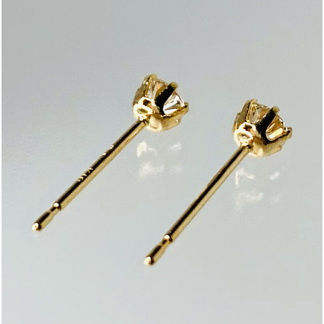 K18YG ハート ダイヤモンド ピアス 0.20CT