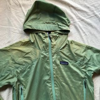 パタゴニア(patagonia)のPatagonia レインシャドージャケット／レディースXS グリーン 難あり(ナイロンジャケット)