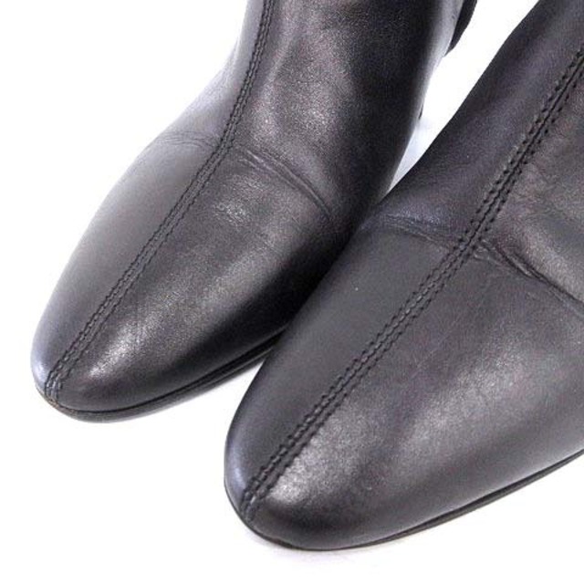 Salvatore Ferragamo(サルヴァトーレフェラガモ)のサルヴァトーレ フェラガモ ショートブーツ レザー ブーティ 7 24.5 黒 レディースの靴/シューズ(ブーツ)の商品写真