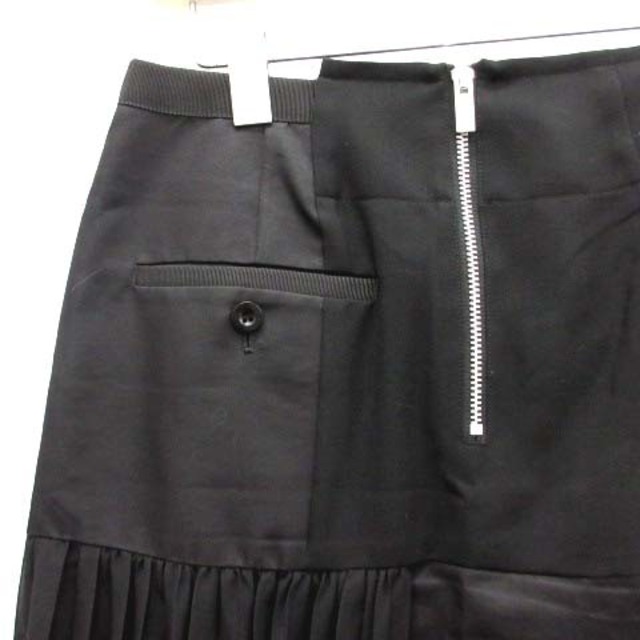 sacai(サカイ)のサカイ 21SS Suiting Skirt スカート プリーツ 2 M 黒  レディースのスカート(ロングスカート)の商品写真