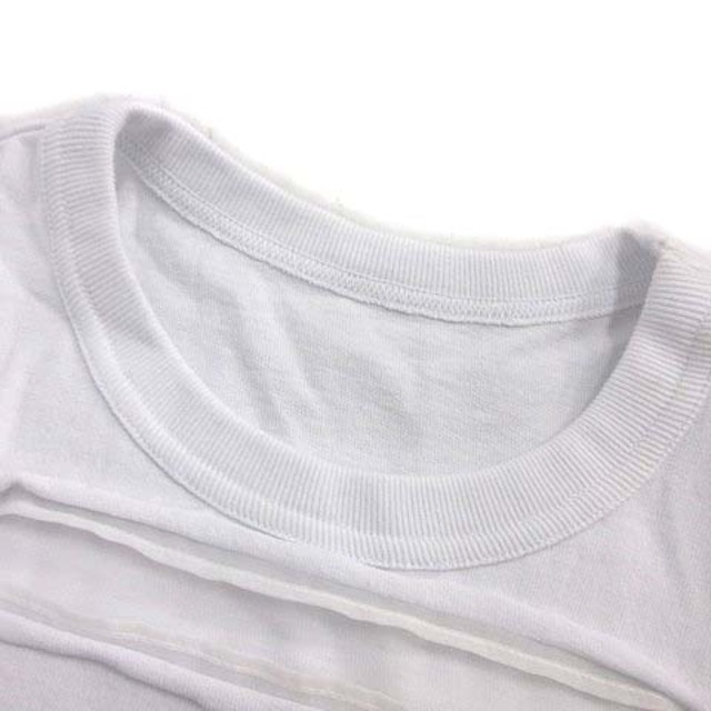 サカイ 21SS Tシャツ カットソー 半袖 切替 ロゴ 3 L 白 ホワイト