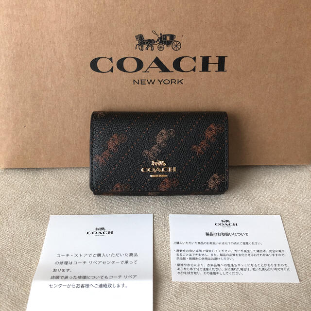 付属品付き新品★COACH 2021年春夏新作 レザー ブラック 5連キーケース