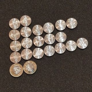 東京オリンピック記念硬貨１次〜４次全ての２２枚『ロール出し』(貨幣)