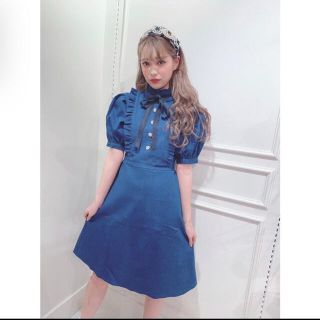 スワンキス(Swankiss)のスワンキス girly denim O/P(ひざ丈ワンピース)