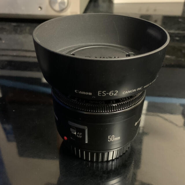 ef 50mm f1.8 II 美品 フィルター、純正フード付き！