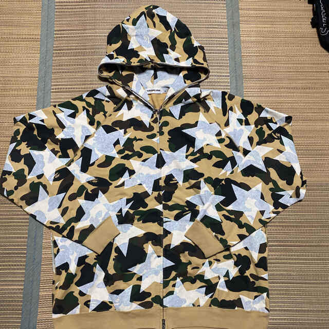 APE BAPE KAWS 1st camo 迷彩　パーカー　sta XL