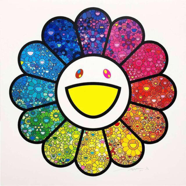お花がスパークル 村上隆 エンタメ/ホビーの美術品/アンティーク(版画)の商品写真