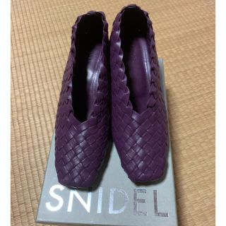 スナイデル(SNIDEL)のsnidel美品❤メッシュパープルパンプス2020冬Lサイズ(ハイヒール/パンプス)