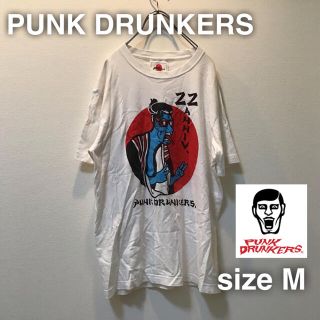 パンクドランカーズ(PUNK DRUNKERS)のPUNK DRUNKERS パンクドランカーズ　Tシャツ M 浮世絵　北斎　白　(Tシャツ/カットソー(半袖/袖なし))