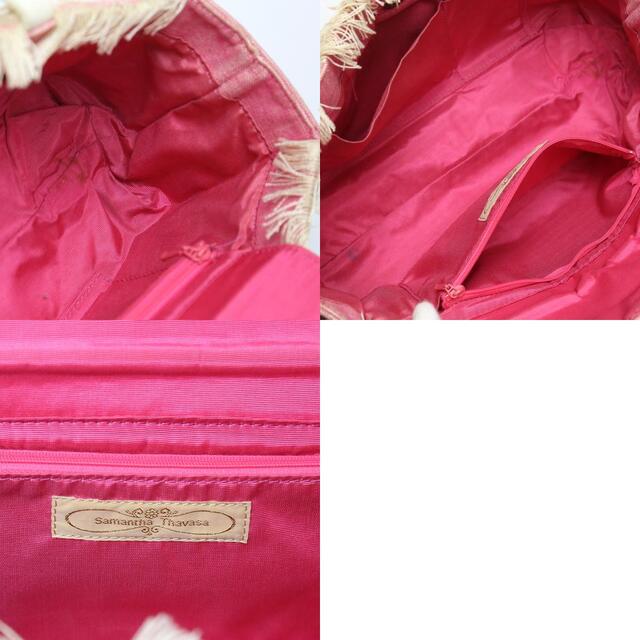 Samantha Thavasa(サマンサタバサ)のサマンサタバサ  トートバッグ ピンク  Samantha Thavasa フリンジ キャンバス レディースのバッグ(トートバッグ)の商品写真
