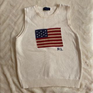 ポロラルフローレン(POLO RALPH LAUREN)の週末値下げ！！ラルフローレン　星条旗　アメリカ　国旗　ニットベスト(ベスト/ジレ)