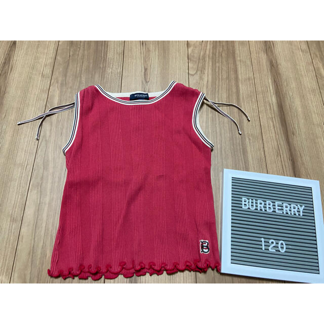 BURBERRY(バーバリー)のBURBERRY ノースリーブ トップス 120 キッズ/ベビー/マタニティのキッズ服女の子用(90cm~)(Tシャツ/カットソー)の商品写真