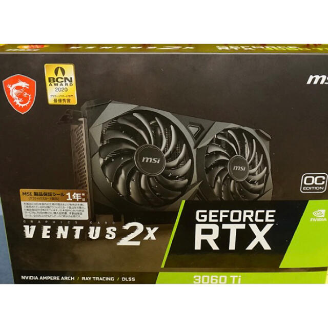 ［新品未開封］MSI GeForce RTX 3060ti Ventus LHR