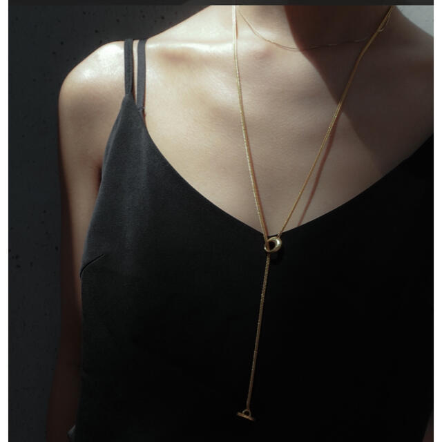 silver925K18長さvebet lilos ssl lariat necklace gold