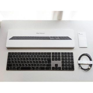 アップル(Apple)のAPPLE MAGIC KEYBOARD(テンキー付きUS) スペースグレイ(PC周辺機器)