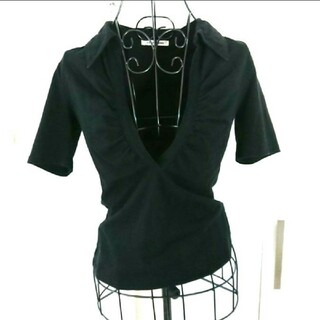 アーモワールカプリス(armoire caprice)のトップス 襟付き 黒 アーモワールカプリス(Tシャツ(半袖/袖なし))