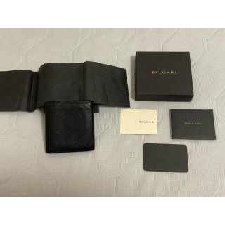 ブルガリ(BVLGARI)の◇超希少品◇ 正規品 美品 BVLGARI ブルガリ レザー 二つ折り 財布 黒(折り財布)