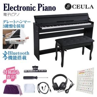 CEULA 電子ピアノ ブルートゥース 88鍵 グレードハンマー3鍵盤(電子ピアノ)