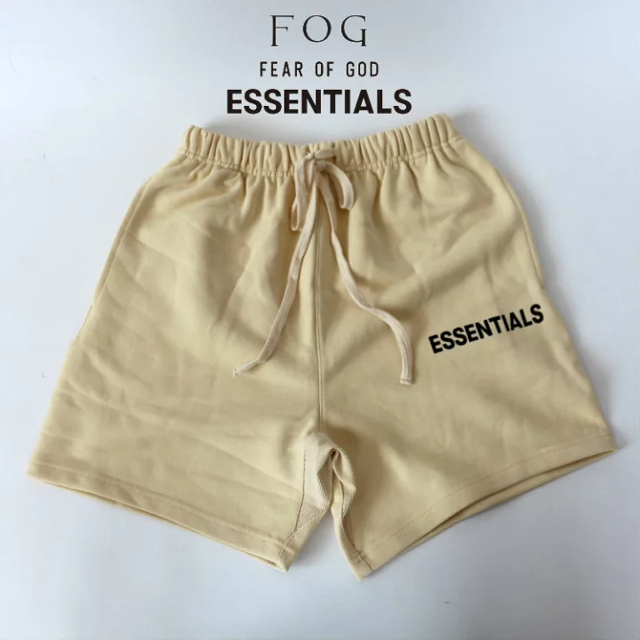 Essential(エッセンシャル)のFEAR OF GOD ESSENTIALS ハーフパンツ　クリーム　XL メンズのパンツ(ショートパンツ)の商品写真