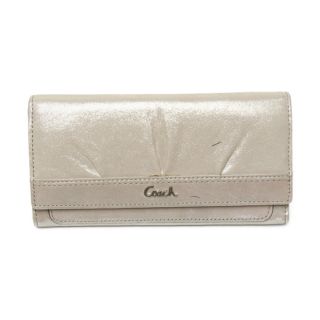 コーチ(COACH)のコーチ F44624 長財布 グレー  COACH シルバーラメ スリムエンベローブ(財布)