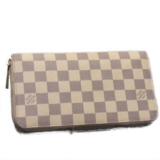 ルイヴィトン(LOUIS VUITTON)のルイヴィトン N60012 長財布 ホワイト×グレー  LOUIS VUITTON ラウンドファスナー ダミエアズール(財布)