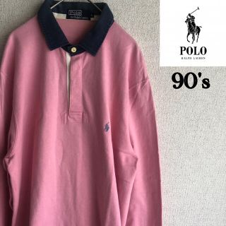 ポロラルフローレン(POLO RALPH LAUREN)の90s POLO  RALPHLAUREN ビッグシルエット　ラガーシャツ　L(スウェット)