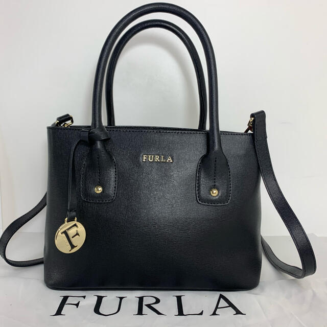 極美品☆ フルラ FURLA レザー 2way ショルダーバッグ ハンドバッグ-