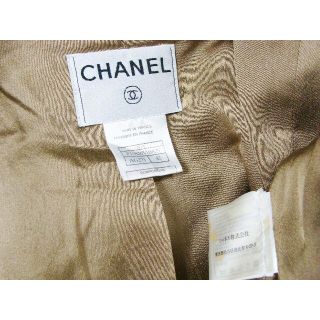 CHANELシャネルレーヨンメルトンウールツイード金釦プリーツジャケットコート