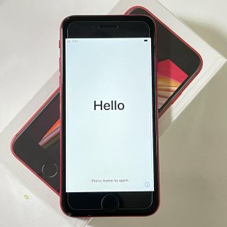 アイフォーン(iPhone)のiPhone SE2 128GB レッド キズあり(携帯電話本体)