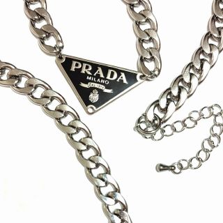 プラダ(PRADA)のプラダ　ネックレス パーツ 高品質チェーン　エンブレム(ネックレス)