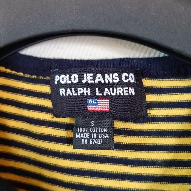 POLO RALPH LAUREN(ポロラルフローレン)の  POLO　Jeans　Ralph Lauren半そでワンピース　S　黄 レディースのワンピース(ひざ丈ワンピース)の商品写真