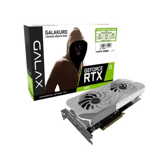 2850mm【新品】玄人志向 GK-RTX3060-E12GB/OC/WHITE